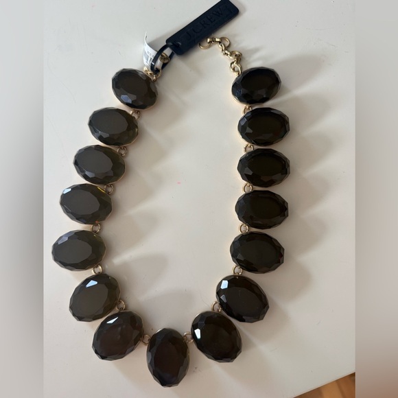 J CREW Deep Brown color Chunky Jeweled Necklace NWT - Picture 5 of 6
